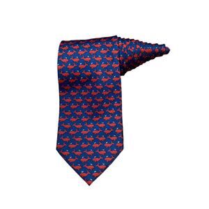 Utopia Whales Red Blue Novelty Necktie 100% Rayon